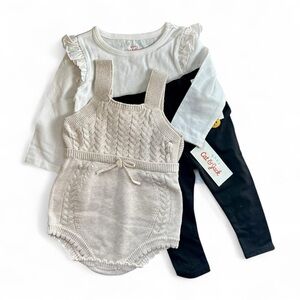 Cat & Jack Baby Knit Outfit Set